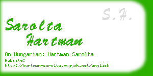 sarolta hartman business card